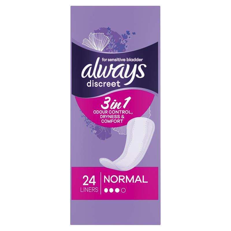 always-discreet-level-3-incontinence-liners-with-odour-control-24-pack