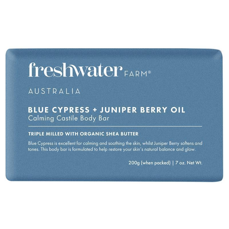 freshwater-farm-blue-cypress-juniper-berry-calming-body-bar-200g