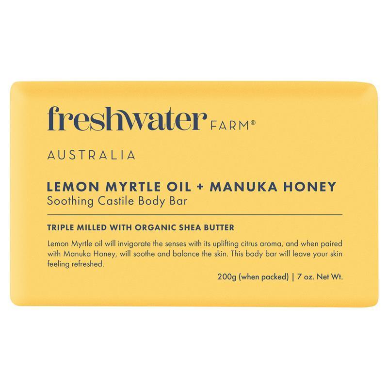 freshwater-farm-organic-lemon-myrtle-manuka-honey-body-bar-200g