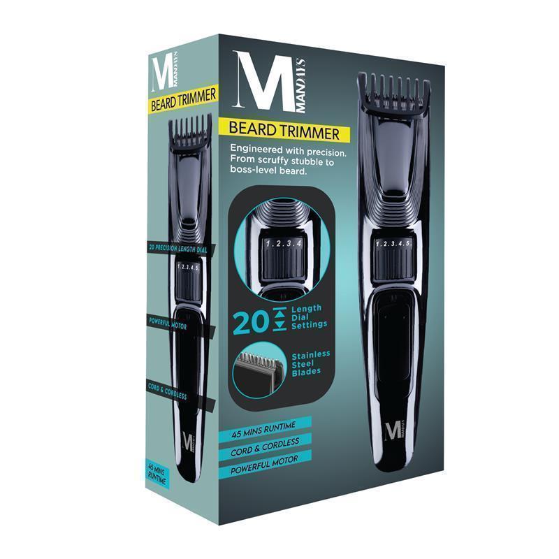 mandays-stainless-steel-beard-trimmer-40-length-settings-cordless