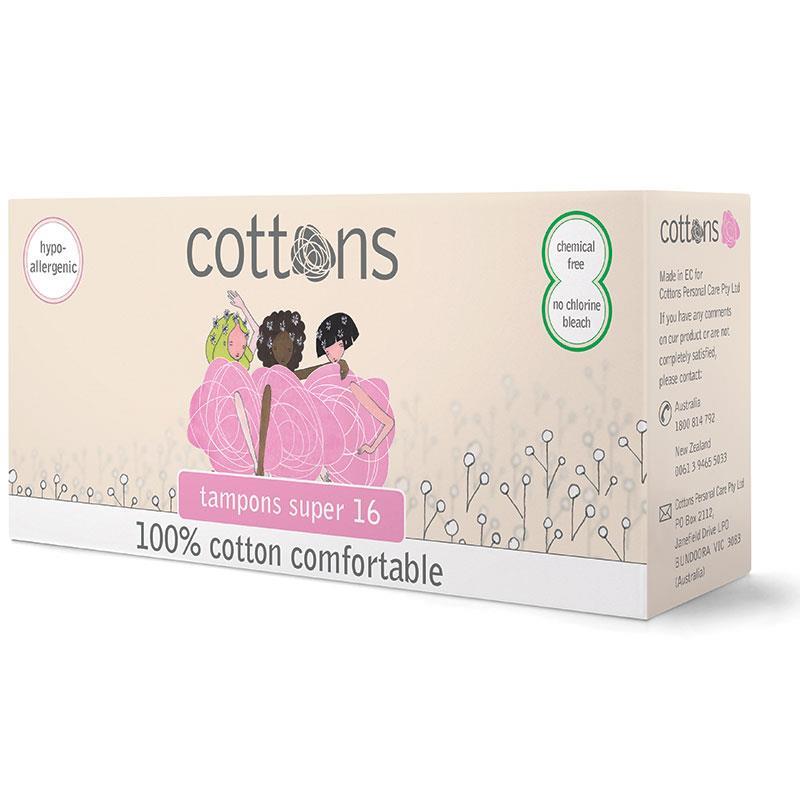 cottons-super-16-tampons-100-cotton-comfortable-protection