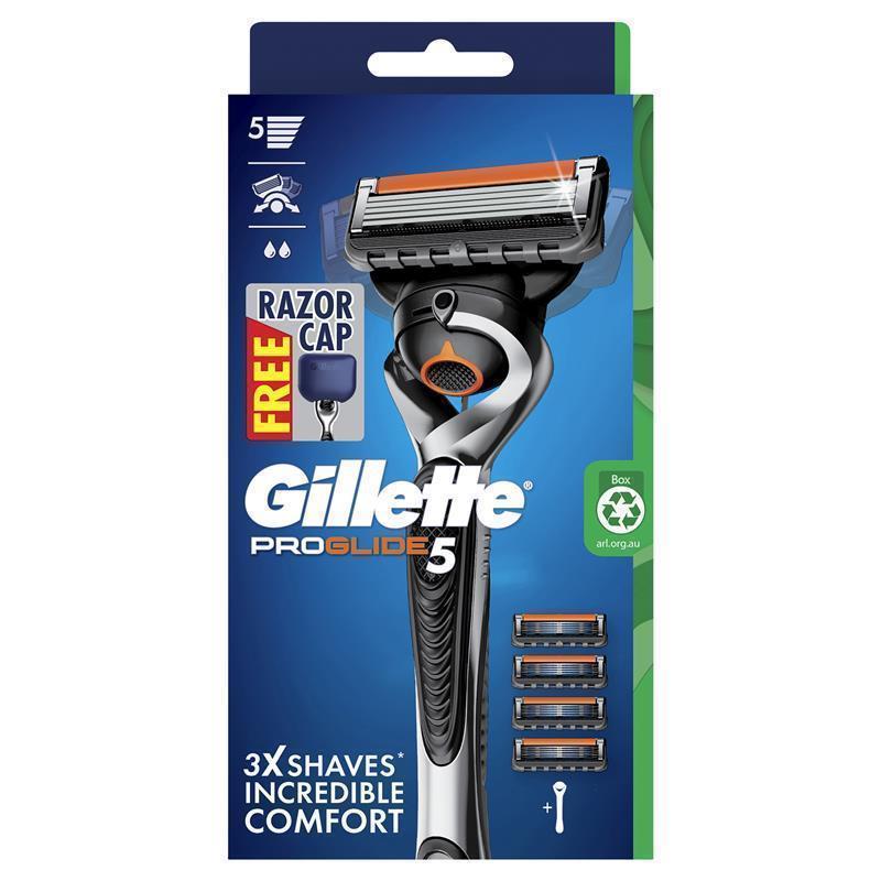 gillette-proglide-mens-razor-kit-with-flexball-5-blade-refills-4-pack
