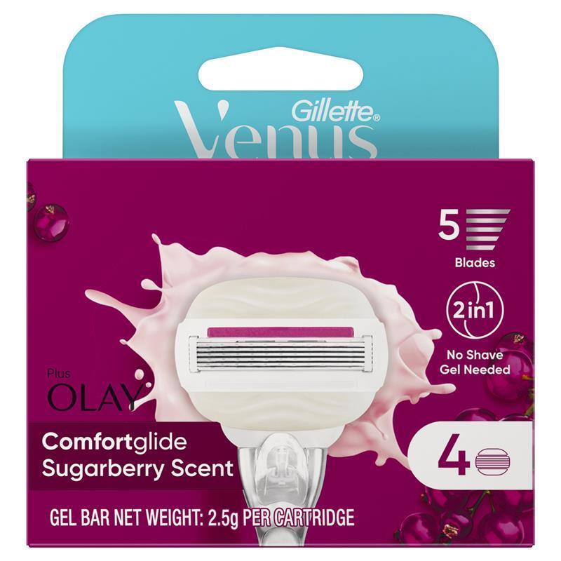 gillette-venus-comfort-glide-sugarberry-5-blade-razor-refills-4-pack