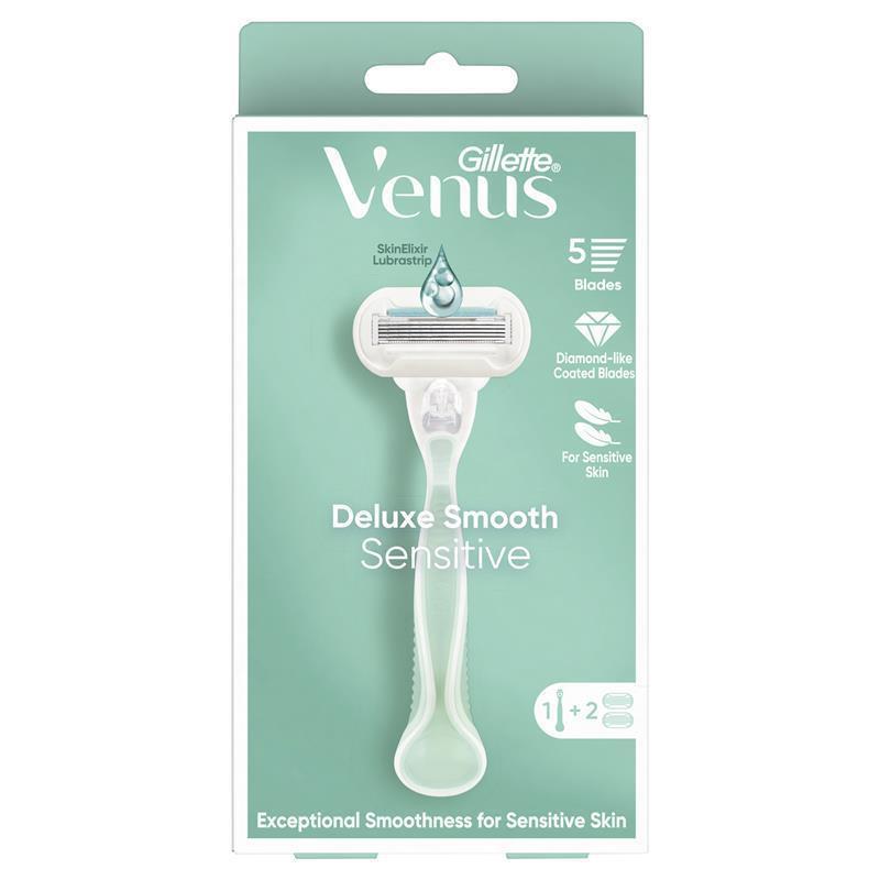gillette-venus-smooth-sensitive-razor-handle-2-5-blade-aloe-refills