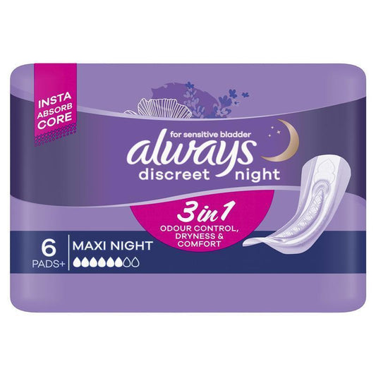 always-discreet-maxi-night-level-6-incontinence-pads-6-pack