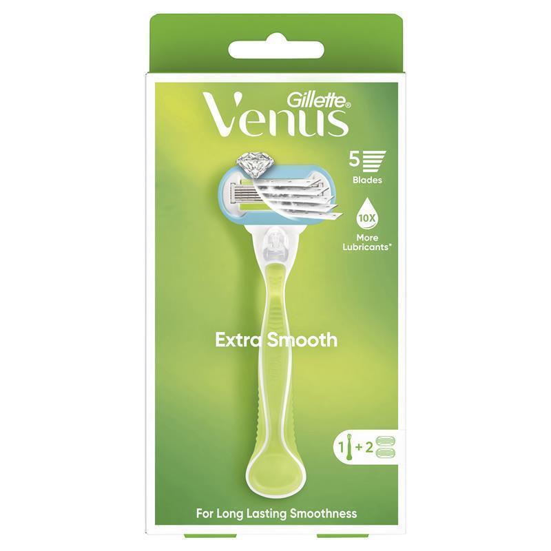gillette-venus-extra-smooth-5-blade-razor-handle-with-2-refills