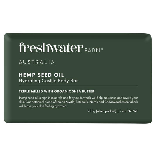 freshwater-farm-hemp-body-bar-200g-hydrating-olive-shea-butter-triple-milled