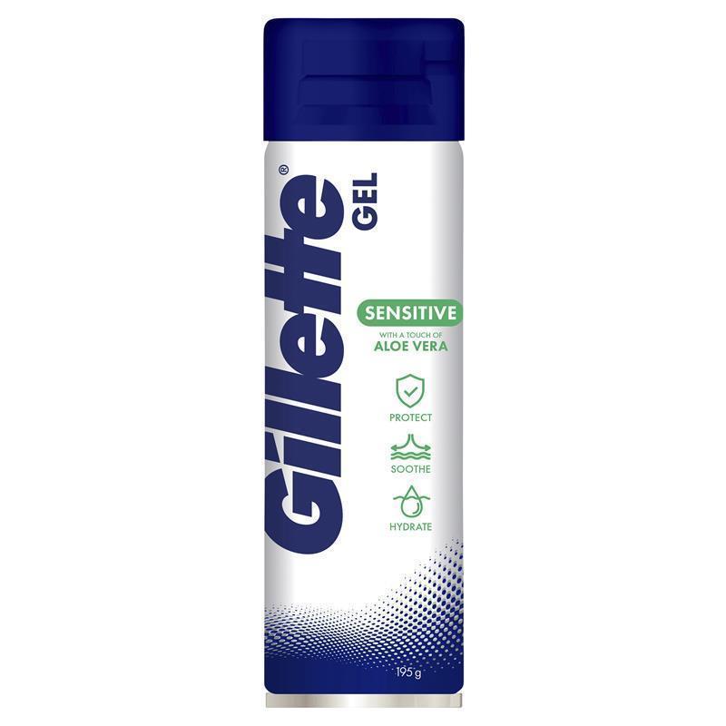 gillette-men-s-sensitive-skin-soothing-shave-gel-with-aloe-vera-195g