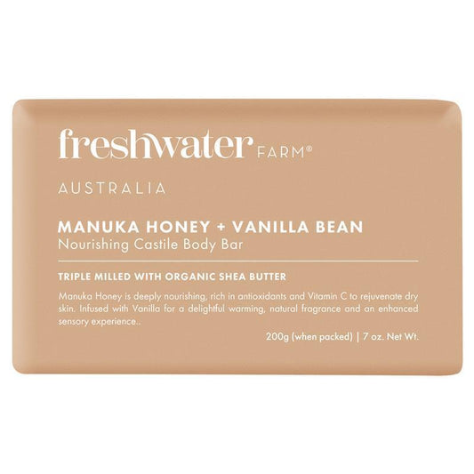 freshwater-farm-manuka-honey-vanilla-body-bar-200g-organic-shea-olive-soap