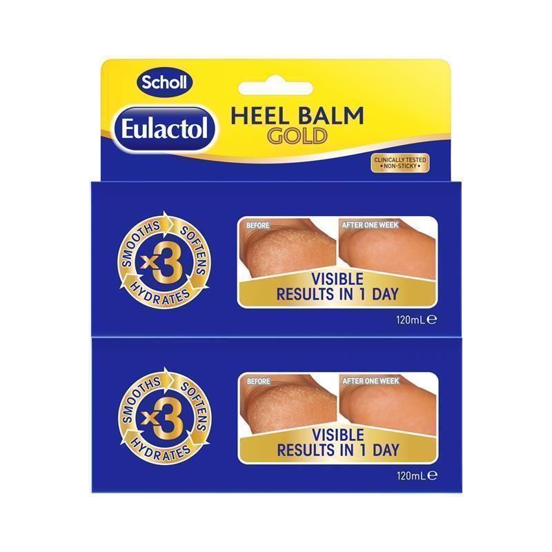 scholl-eulactol-heel-balm-gold-twin-pack-2x120ml-25-urea-fast-absorption