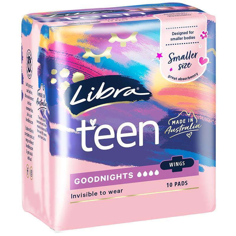 libra-teen-goodnight-pads-with-wings-10-pack-4-layer-absorbency