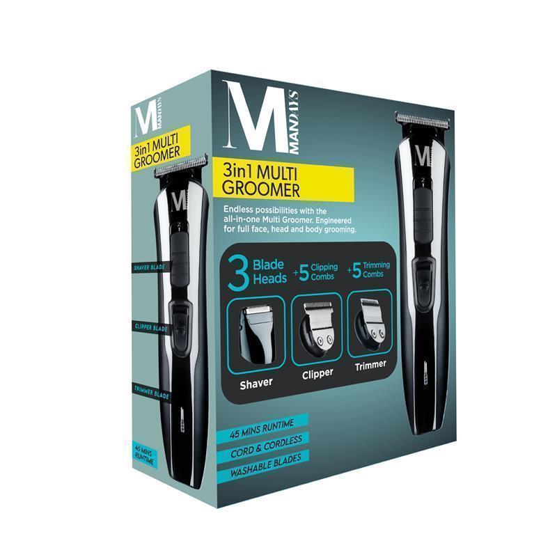 mandays-3-in-1-multi-groomer-clipper-trimmer-shaver-stainless-steel-corded-cordless