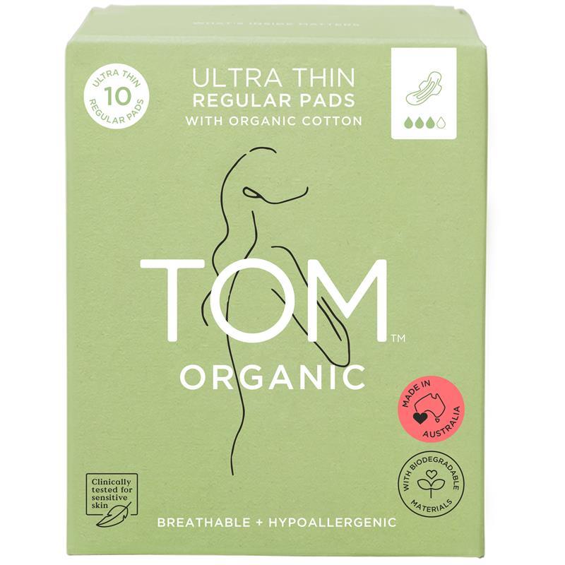 tom-organic-ultra-thin-regular-pads-10-pack-100-organic-cotton