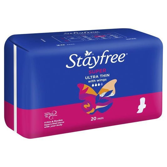 stayfree-super-ultra-thin-sanitary-pads-with-wings-20-pack