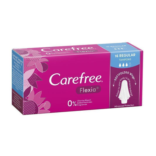 carefree-flexia-fragrance-free-regular-tampons-with-wings-16-pack
