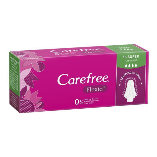 carefree-flexia-super-fragrance-free-tampons-with-wings-16-pack